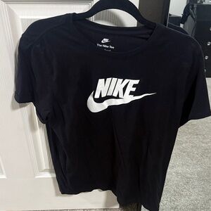Nike Black Tee with White Logo